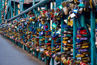 love locks at Tumski Bridge