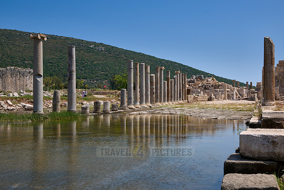 collonnaded harbor street of Patara