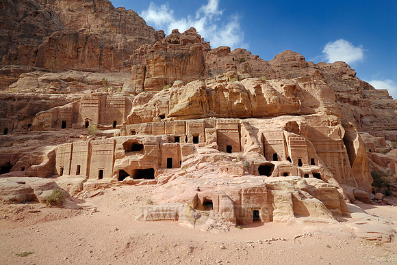 Street of Facades, Nabataean ancient town Petra, Jordan
