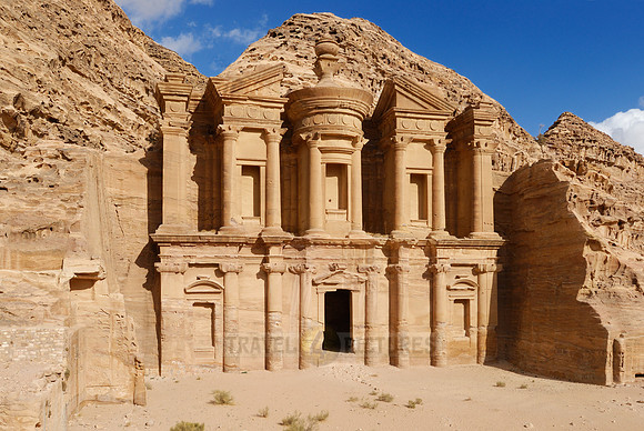 The Monastery El Deir, Nabataean ancient town Petra, Jordan