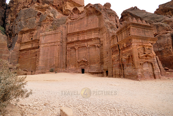 Tomb of 17 graves, Nabataean ancient town Petra, Jordan