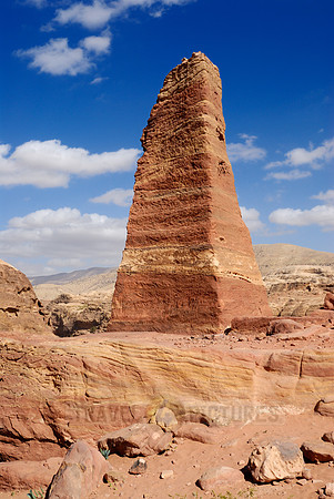 Obelisk, Nabataean ancient town Petra, Jordan