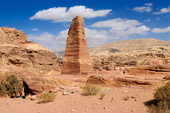Obelisk, Nabataean ancient town Petra, Jordan