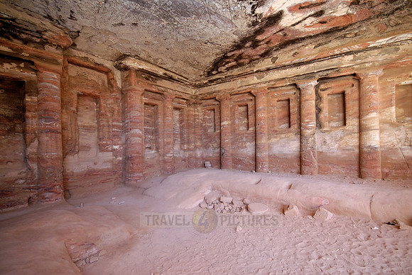 Triklinium, Nabataean ancient town Petra, Jordan