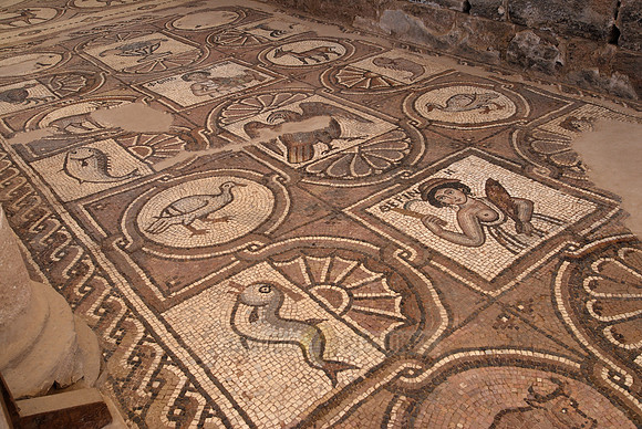 mosaic floor, Nabataean ancient town Petra, Jordan