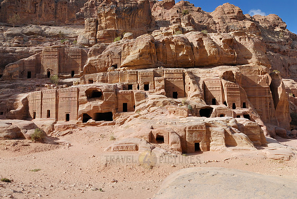 Street of Facades, Nabataean ancient town Petra, Jordan