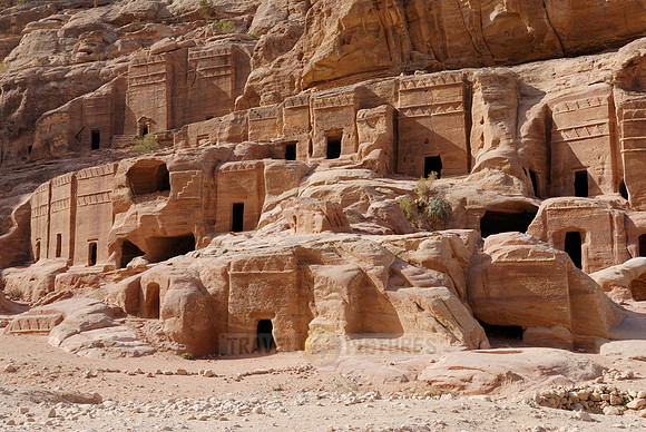 Street of Facades, Nabataean ancient town Petra, Jordan
