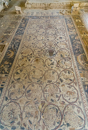 floor mosaic in ruins of Umm er-Rasas, Jordan