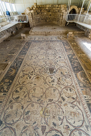 floor mosaic in ruins of Umm er-Rasas, Jordan