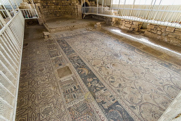 floor mosaic in ruins of Umm er-Rasas, Jordan