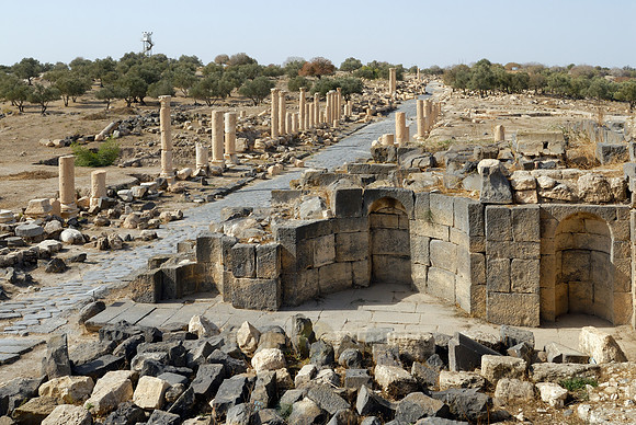 Decumanus Maximus, Ruins of Umm Qays,  Jordan