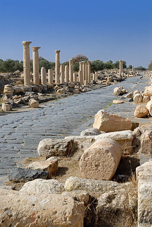 Decumanus Maximus, Ruins of Umm Qays,  Jordan