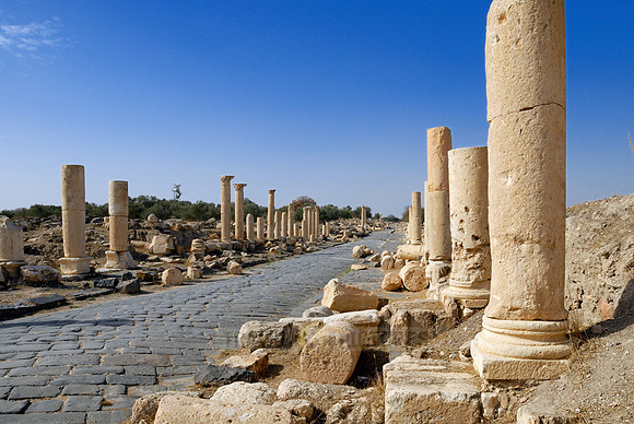 Decumanus Maximus, Ruins of Umm Qays,  Jordan