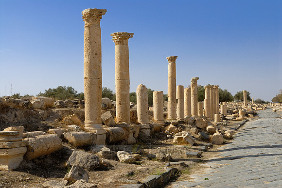 Decumanus Maximus, Ruins of Umm Qays,  Jordan