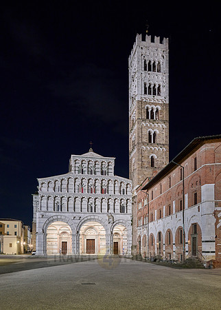 illuminated Cathedral San Martino of Lucca