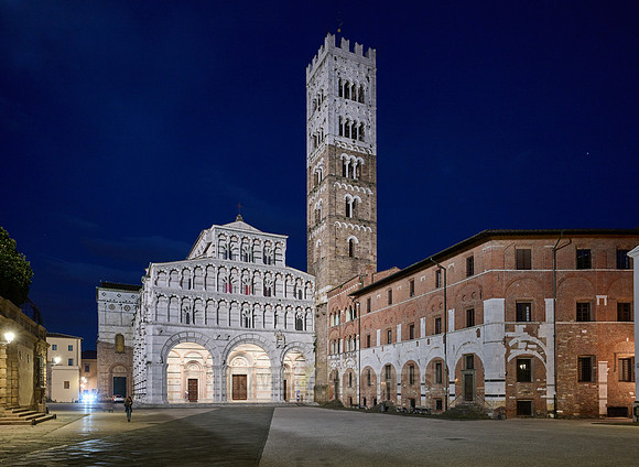 illuminated Cathedral San Martino of Lucca