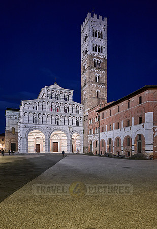 illuminated Cathedral San Martino of Lucca