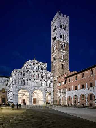 illuminated Cathedral San Martino of Lucca