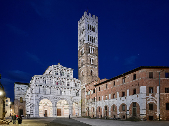 illuminated Cathedral San Martino of Lucca