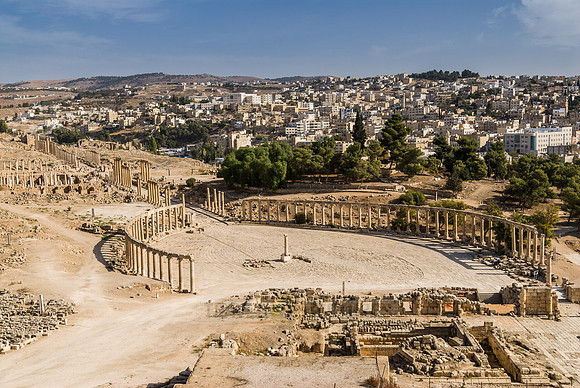Cardo Maximus and oval forum, Ruins of Jerash