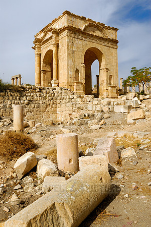 North Tetrapylon in  Jerash, Jordan