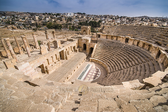 North Theater in Ruins of  Jerash, Jordan