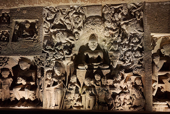 stone carvings of Cave No. 26 of Ajanta caves