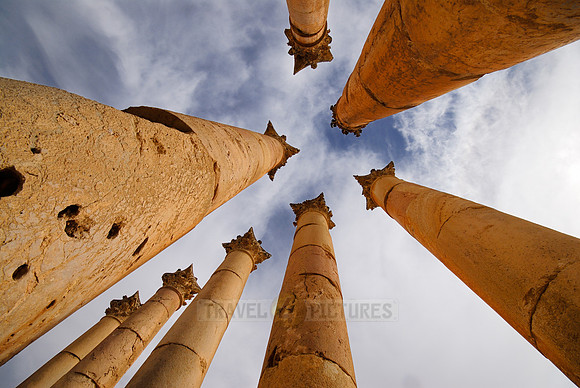 Artemis temple in Jerash, Jordan