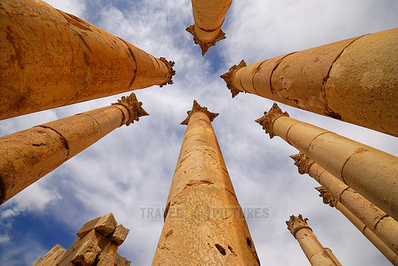 Artemis temple in Jerash, Jordan