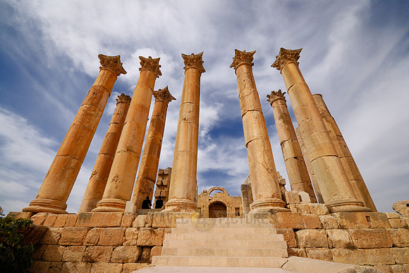 Artemis temple in Jerash, Jordan