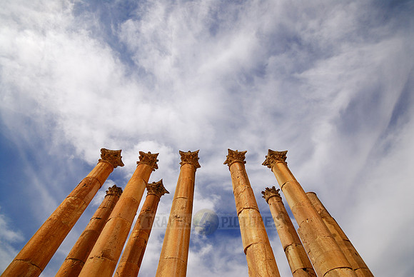 Artemis temple in Jerash, Jordan