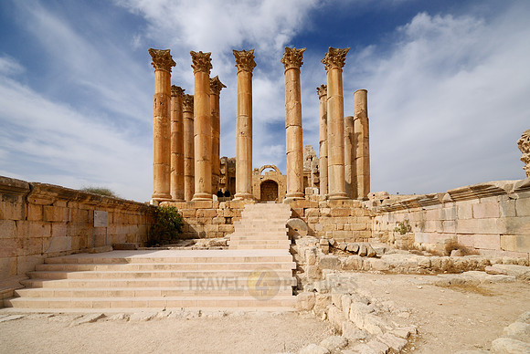 Artemis temple in Jerash, Jordan