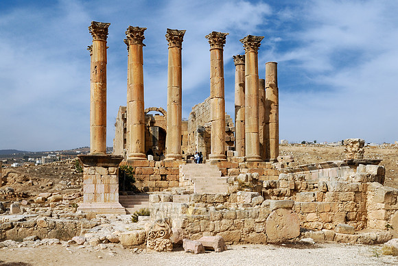 Artemis temple in Jerash, Jordan