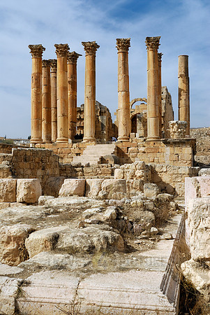 Artemis temple in Jerash, Jordan