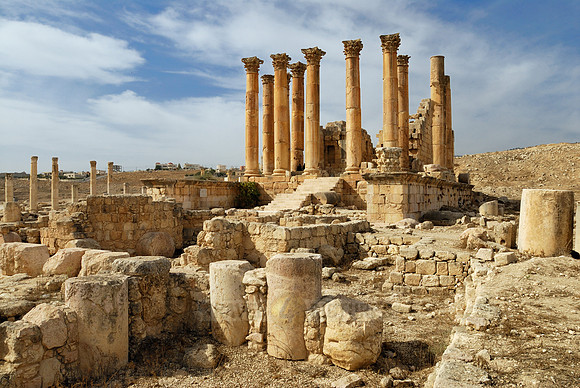 Artemis temple in Jerash, Jordan