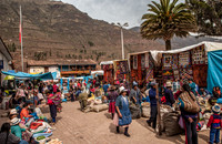 local traditional market in village Pisac