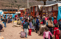 local traditional market in village Pisac