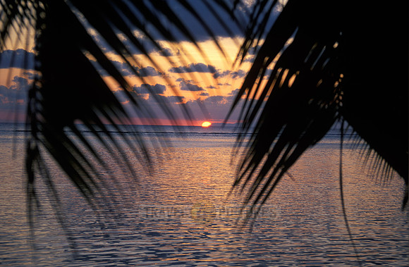 sunset at dream beach Anse Source á Jean, La Digue Island