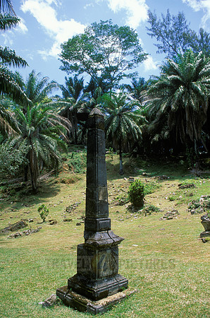 old colonial graveyard near capital Victoria, Mahe Island