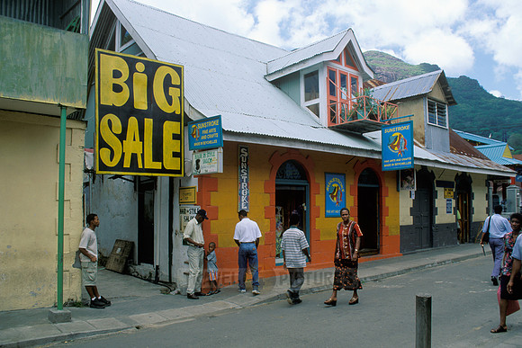 pedestrian area in shopping zone of capital Victoria