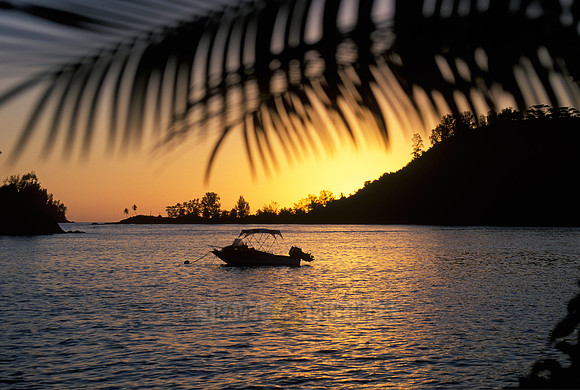 sunset at "Port Glaud", Mahe Island, Seychelles