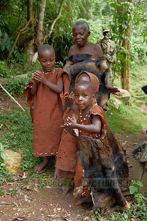 local tribe of Twa or Batwa Pygmies