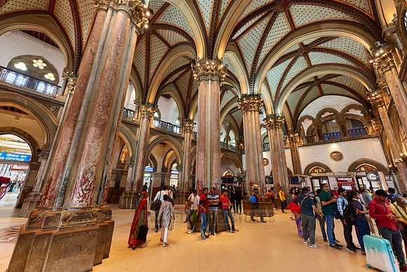 interior shot of Chhatrapati Shivaji Terminus (Victoria Terminus)