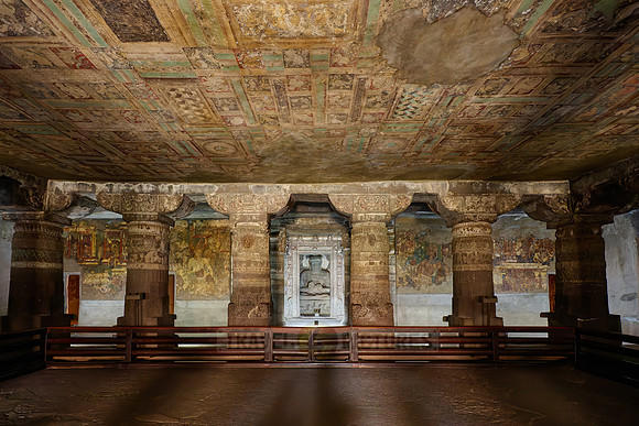 Ajanta caves, cave 1, Aurangabad