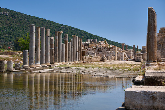 collonnaded harbor street of Patara