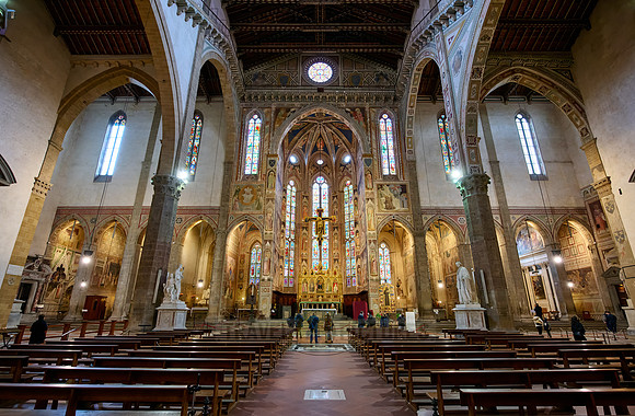 interior shot of Santa Croce