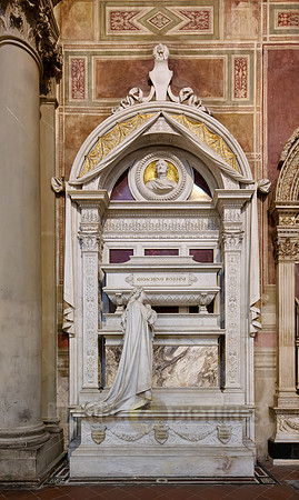tomb of Gioachino Rossini, interior shot of Santa Croce