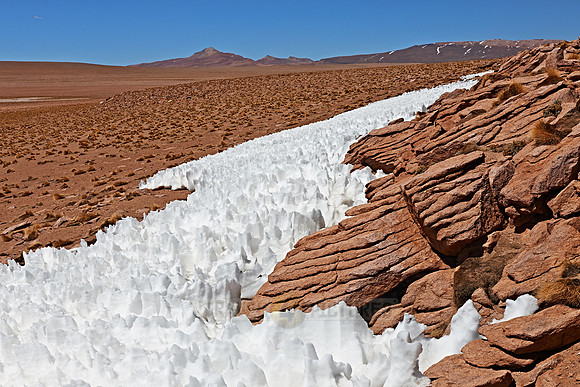 landscape with ice and snow structures