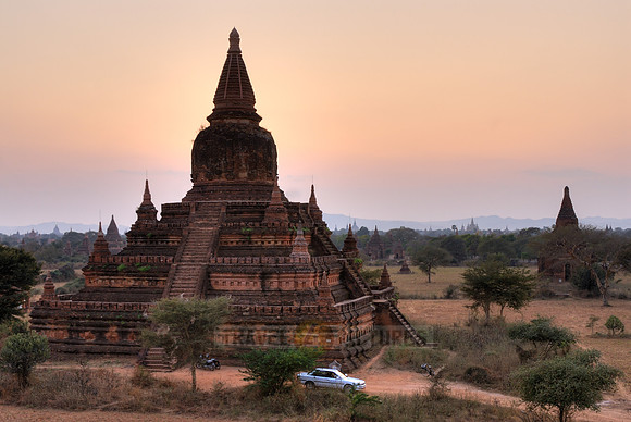 sunset over Bagan