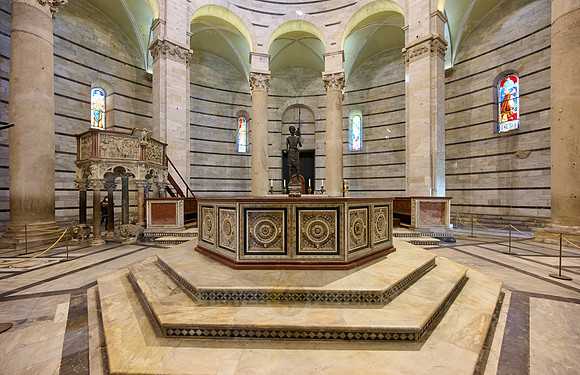 interior shot of The Baptistry of St. John